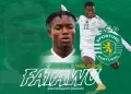 Abdul Fatawu Issahaku was unveiled by Sporting Lisbon at Cristiano Ronaldo Academy in Alcochete.