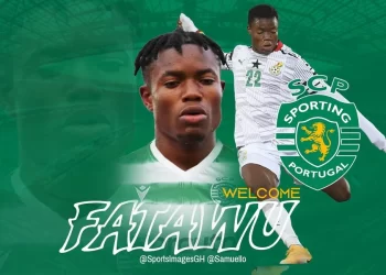 Abdul Fatawu Issahaku was unveiled by Sporting Lisbon at Cristiano Ronaldo Academy in Alcochete.