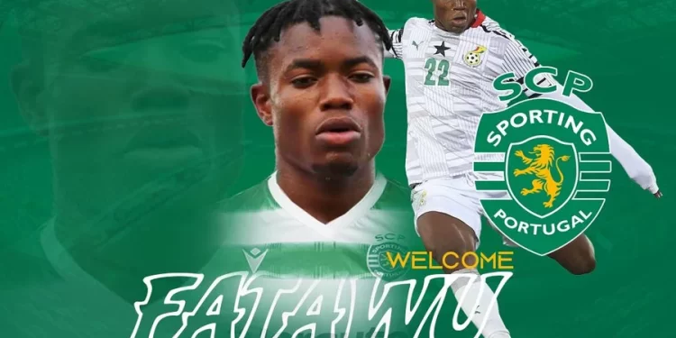 Abdul Fatawu Issahaku was unveiled by Sporting Lisbon at Cristiano Ronaldo Academy in Alcochete.