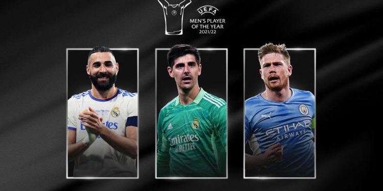 Who should win the UEFA Men’s Player of the Year award in 2021/22: Benzema, Courtois, or De Bruyne?