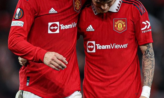 Alejandro Garnacho responded emotionally after being named Man of the Match at Old Trafford.