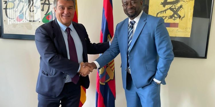 The Ghana Football Association President has affirmed his meeting with the President of Barcelona.