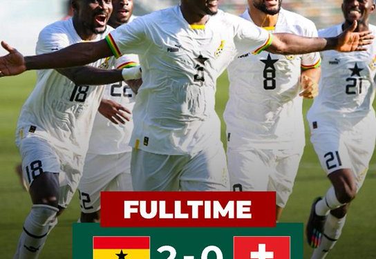 Salisu and Semenyo scored their debut goals as Ghana defeated Switzerland before the World Cup.