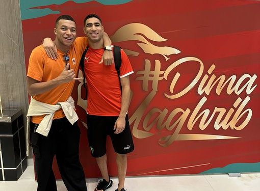 Mbappé hailed his PSG teammate Hakimi after France upset Morocco in the World Cup semi-finals.