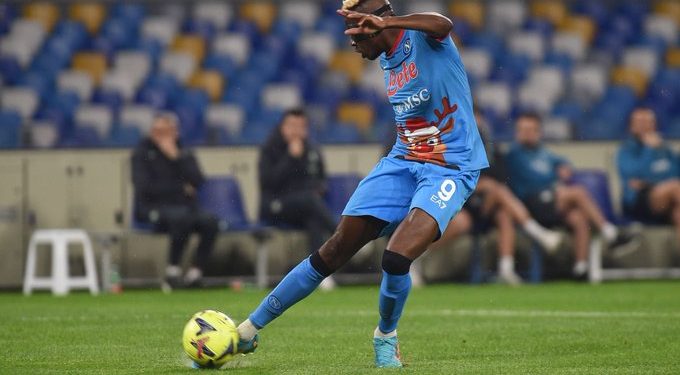 Victor Osimhen of Nigeria is the only African player among the world’s top five scorers.