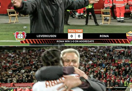 Jose Mourinho reacts to his second European final appearance with AS Roma.