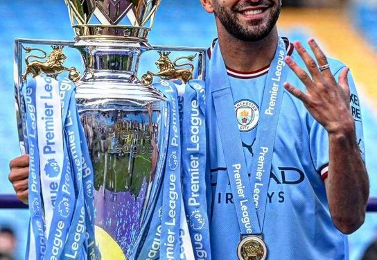 Algerian Riyad Mahrez became the first player in Africa to win the English Premier League title five times.