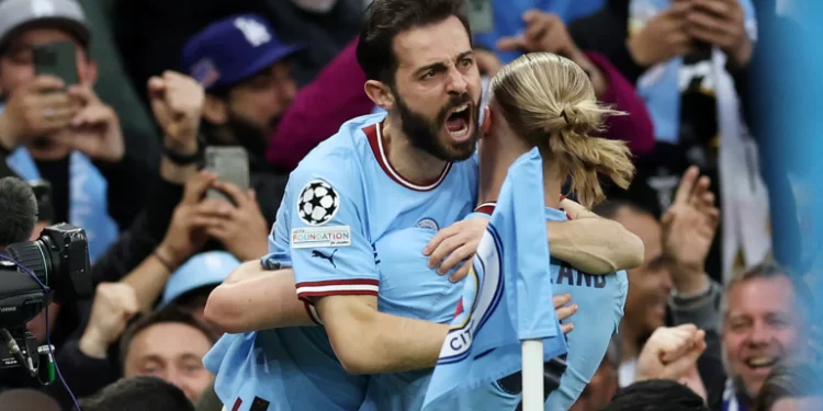 Bernardo Silva equals Lionel Messi’s record with a brace against Real Madrid at the Etihad Stadium.